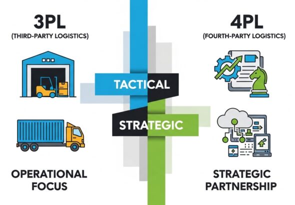 3PL 4PL 차이점을 명확히 보여주는 물류 공급망 흐름도