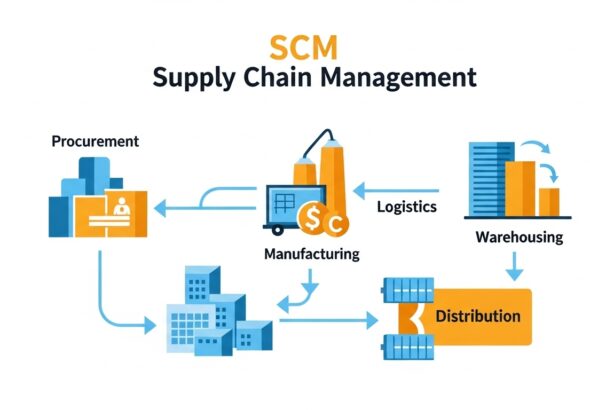 SCM 공급망 관리의 핵심 프로세스를 보여주는 다이어그램